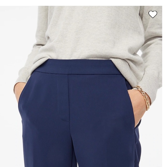 Navy JCrew Jaime ankle pant with elastic waist - Picture 2 of 6